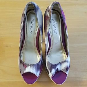 Bamboo Blair-18 Open Toe Platform Pump